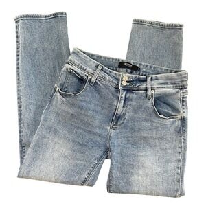 Hudson Flap Pocket Jeans 6 Light Wash V Pocket Slim Straight Cigarette Leg Ankle
